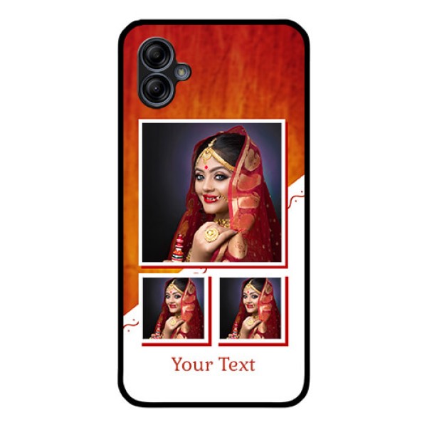 Galaxy M04 Custom Glass Phone Case - Wedding Memories Design