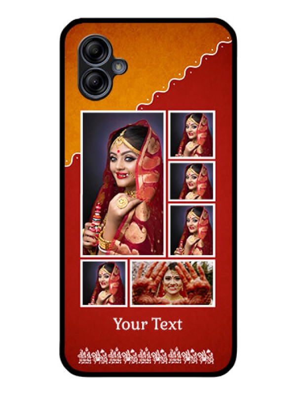 Custom Galaxy M04 Personalized Glass Phone Case - Wedding Pic Upload Design