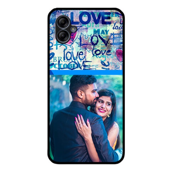 Galaxy M04 Custom Glass Mobile Case - Colorful Love Design