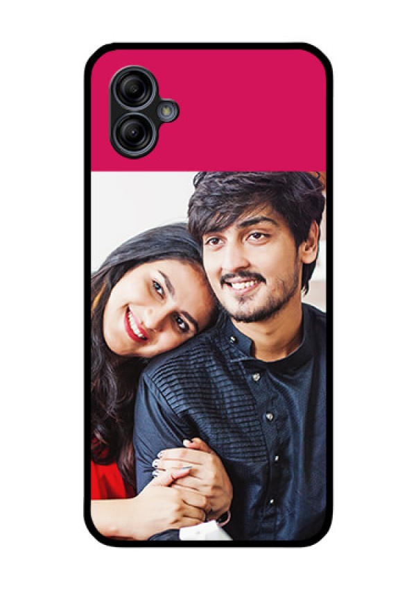 Galaxy M04 Custom Glass Mobile Case - Anniversary Cover Design