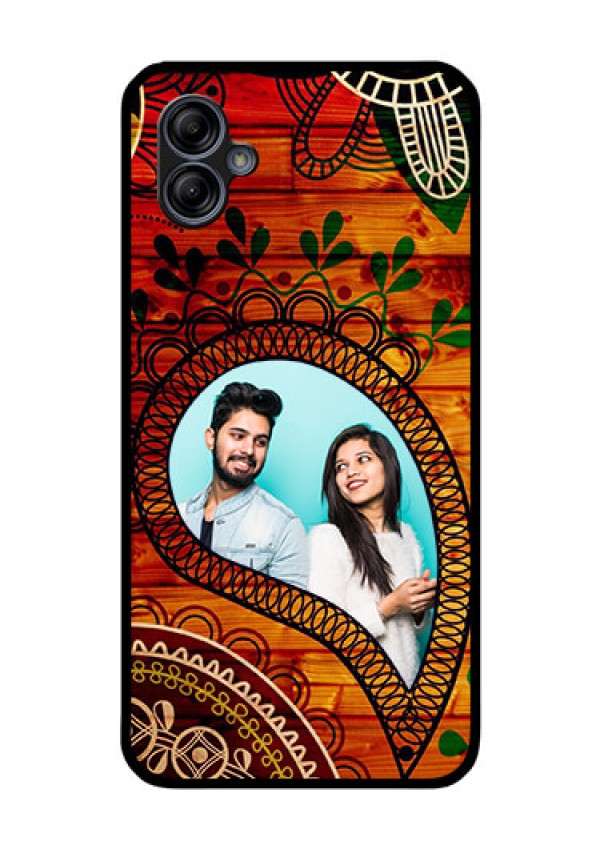Galaxy M04 Personalized Glass Phone Case - Abstract Colorful Design