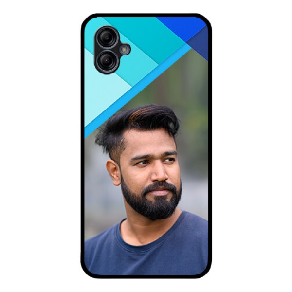 Galaxy M04 Custom Glass Phone Case - Blue Pattern Design