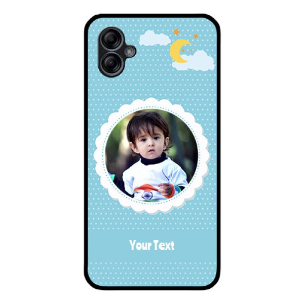 Galaxy M04 Personalised Glass Phone Case - Violet Pattern Design