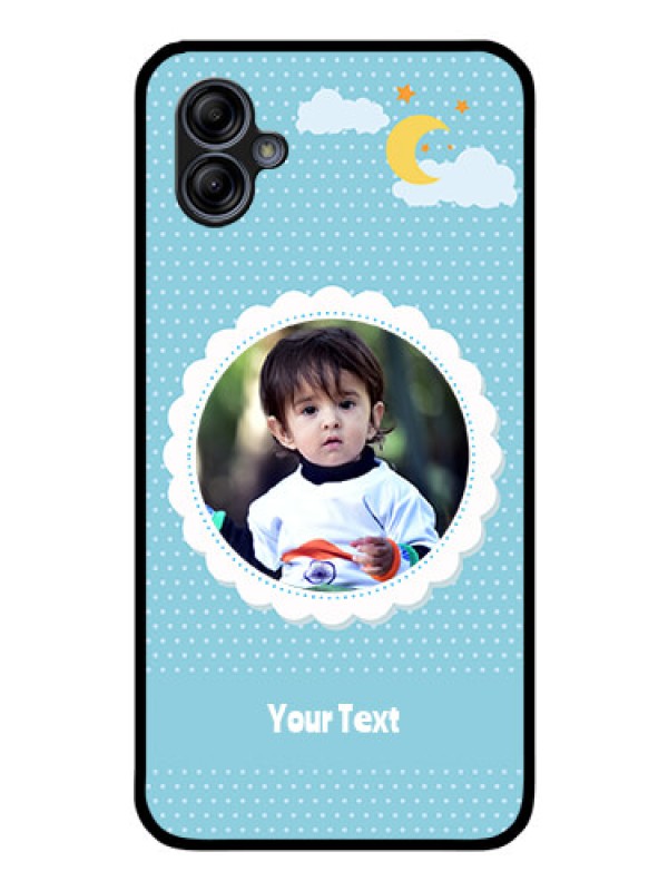 Custom Galaxy M04 Personalised Glass Phone Case - Violet Pattern Design