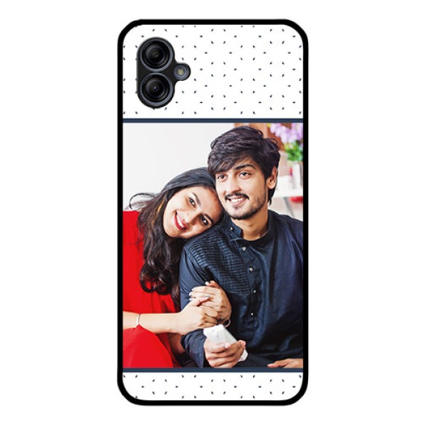 Galaxy M04 Personalized Glass Phone Case - Premium Dot Design