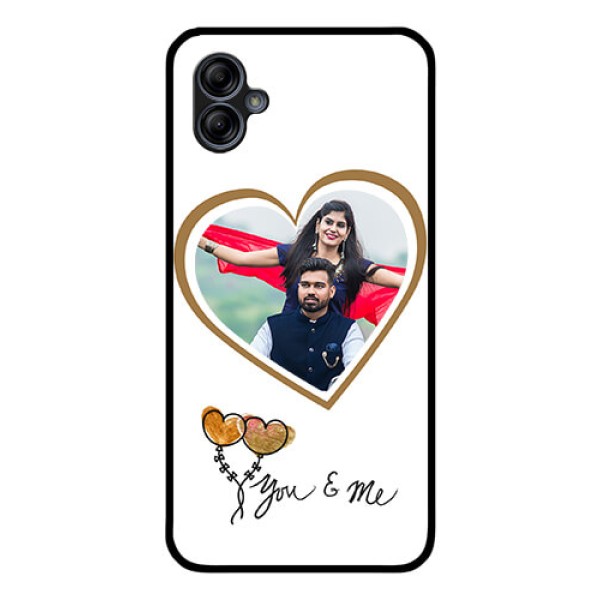 Galaxy M04 Custom Glass Mobile Case - You & Me Design