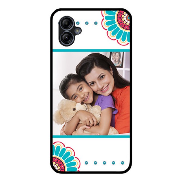 Galaxy M04 Custom Glass Phone Case - Flower Design