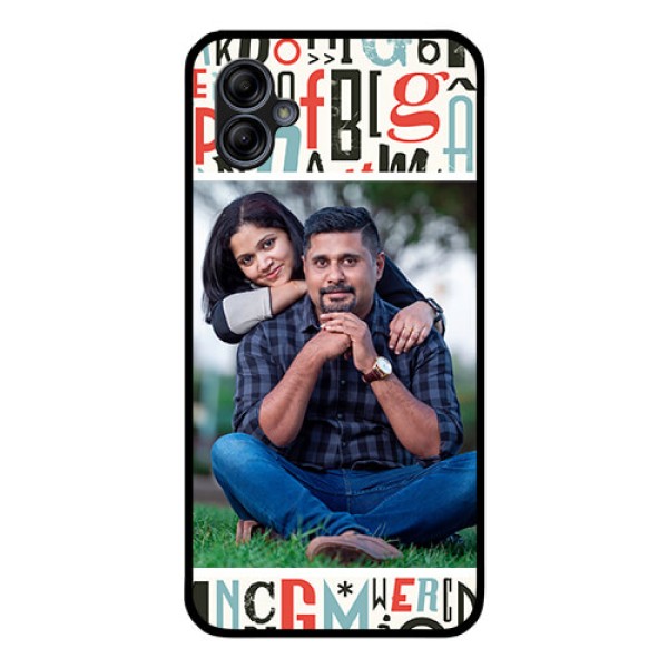 Galaxy M04 Personalized Glass Phone Case - Alphabet Design