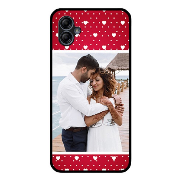 Galaxy M04 Photo Printing on Glass Case - Hearts Mobile Case Design