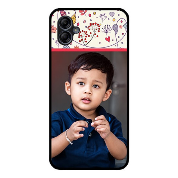 Galaxy M04 Custom Glass Mobile Case - Premium Floral Design