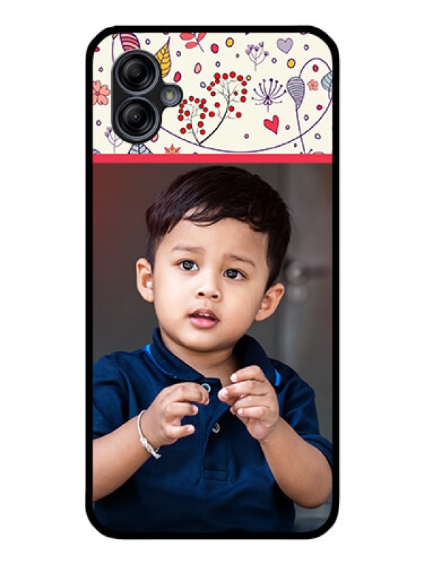 Custom Galaxy M04 Custom Glass Mobile Case - Premium Floral Design