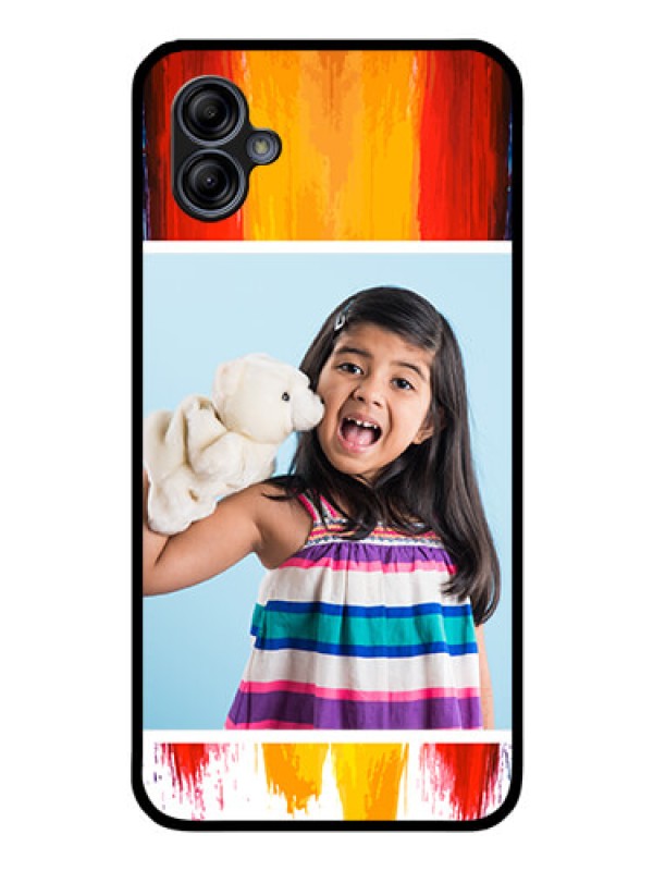 Custom Galaxy M04 Personalized Glass Phone Case - Multi Color Design
