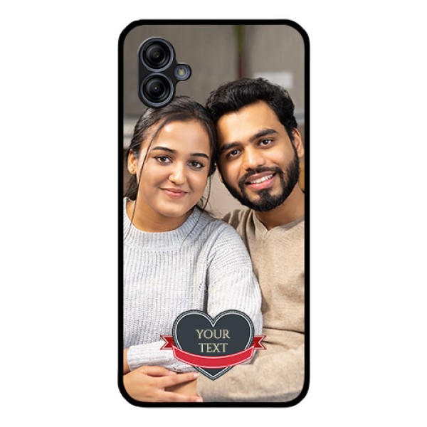 Galaxy M04 Custom Glass Phone Case - Just Married Couple Design
