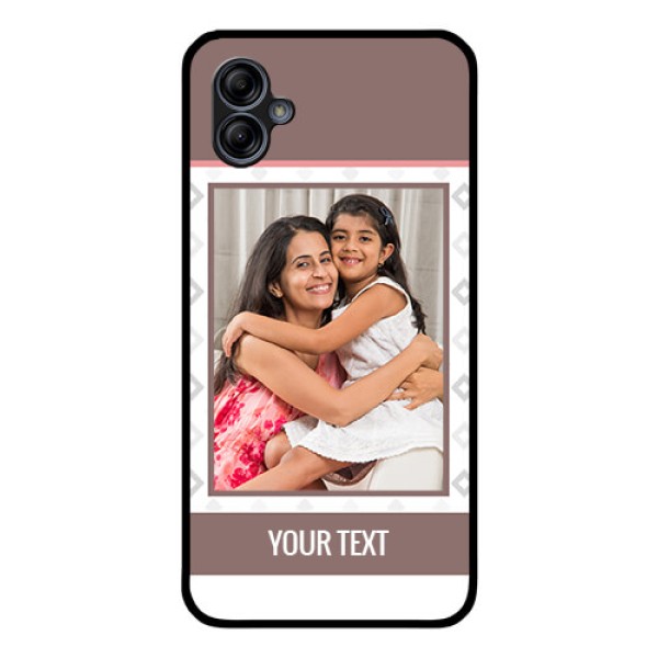 Galaxy M04 Photo Printing on Glass Case - Simple Diamond Design