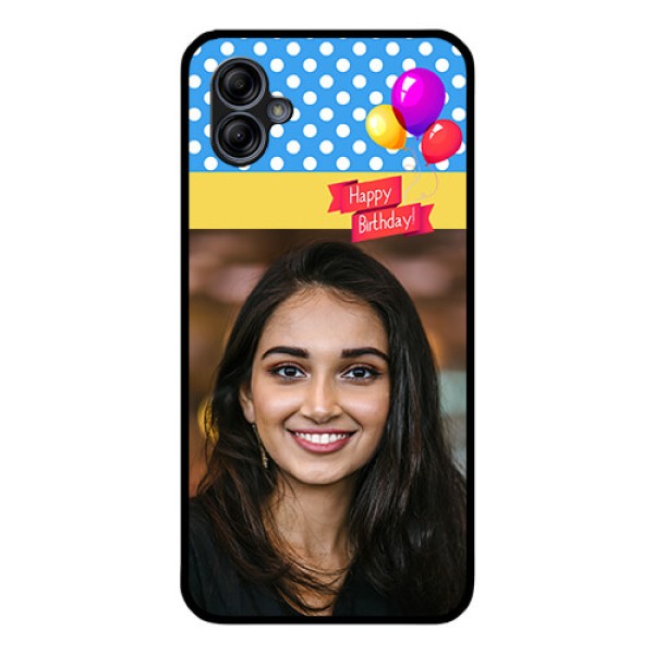 Galaxy M04 Custom Glass Mobile Case - Happy Birthday Design