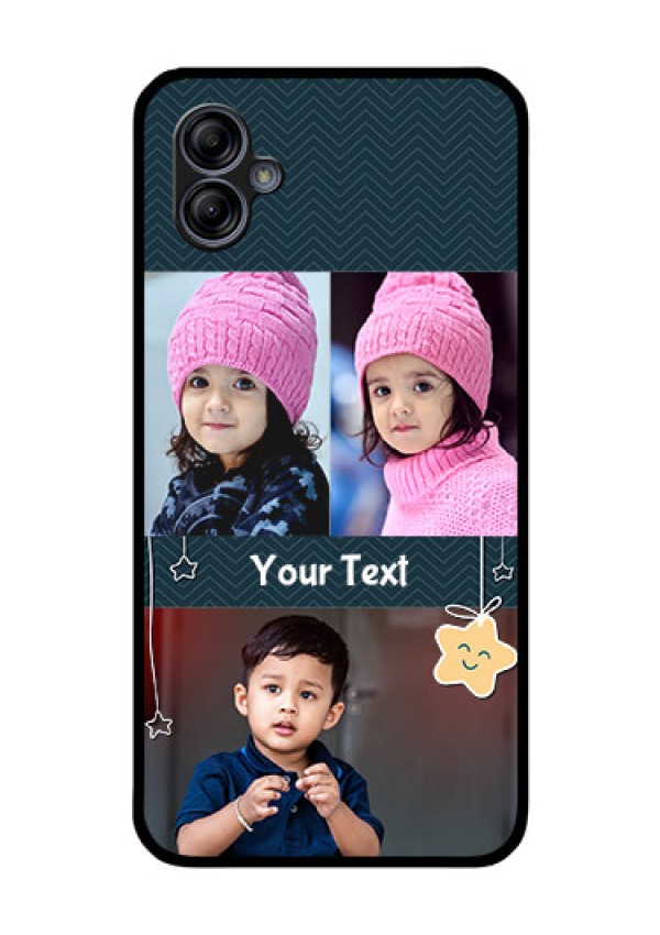 Galaxy M04 Custom Glass Mobile Case - Hanging Stars Design