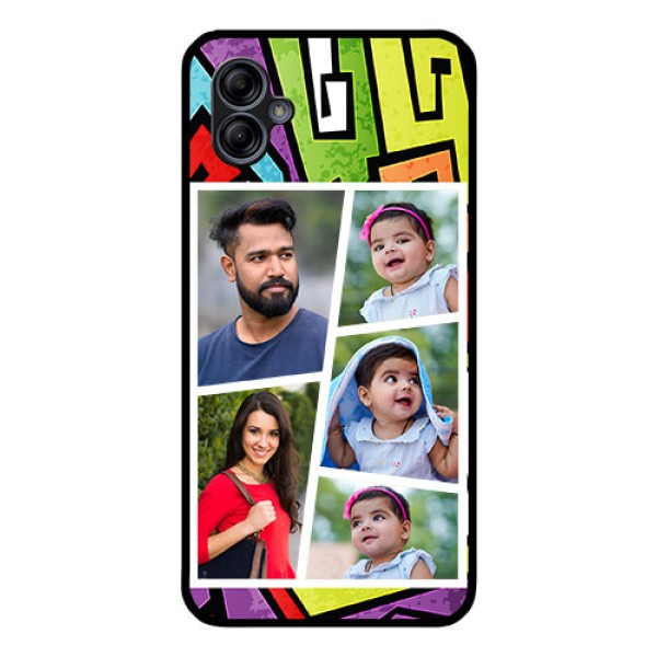 Galaxy M04 Custom Glass Phone Case - Graffiti pattern Design