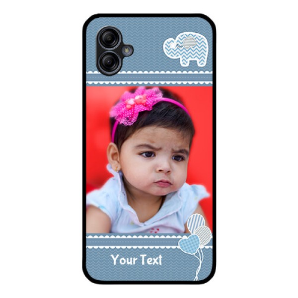 Galaxy M04 Photo Printing on Glass Case - with Kids Pattern Design