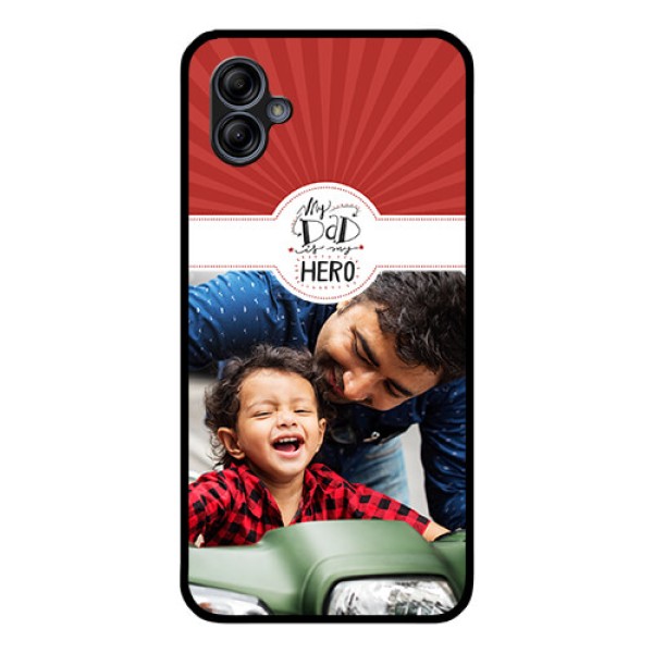 Galaxy M04 Photo Printing on Glass Case - My Dad Hero Design