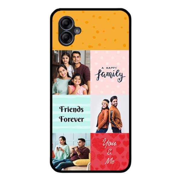 Galaxy M04 Personalized Glass Phone Case - Images with Quotes Design