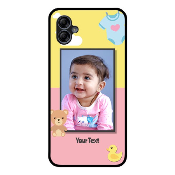Galaxy M04 Photo Printing on Glass Case - Kids 2 Color Design