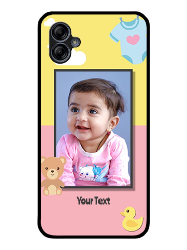 Custom Galaxy M04 Photo Printing on Glass Case - Kids 2 Color Design