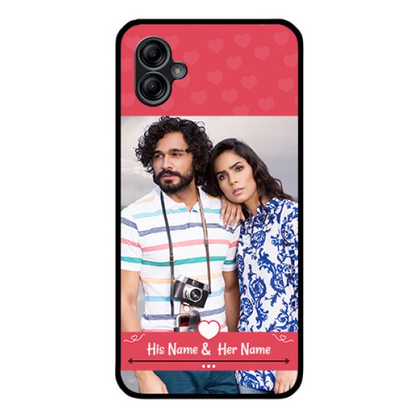 Galaxy M04 Photo Printing on Glass Case - Simple Love Design
