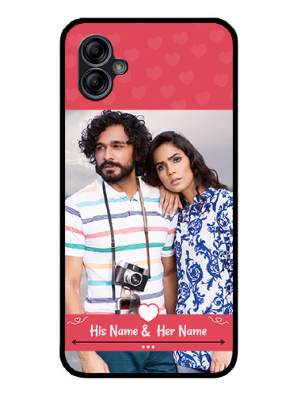 Custom Galaxy M04 Photo Printing on Glass Case - Simple Love Design