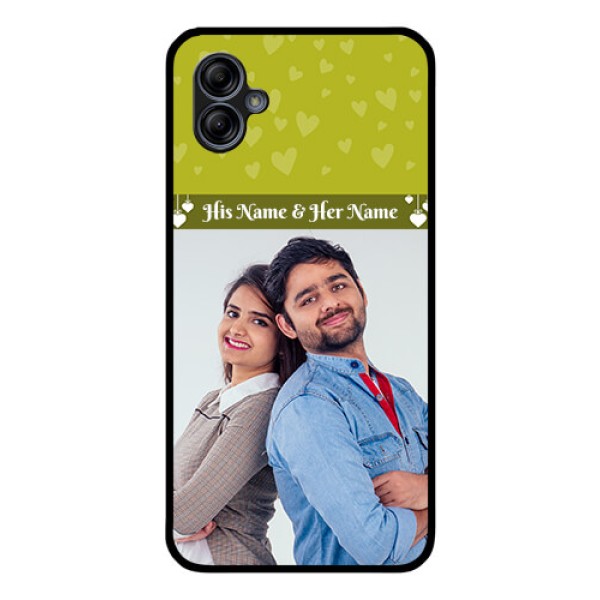 Galaxy M04 Custom Glass Phone Case - You & Me Heart Design