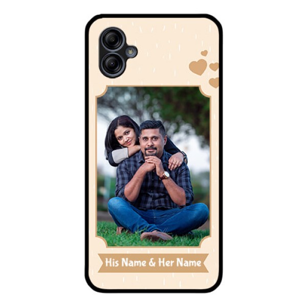 Galaxy M04 Custom Glass Phone Case - with confetti love design