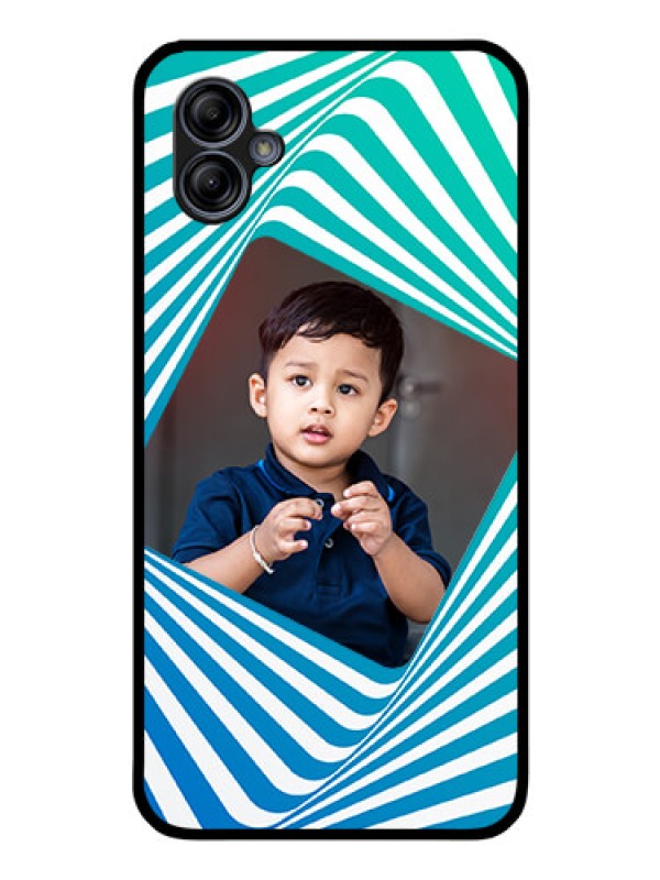 Custom Galaxy M04 Personalized Glass Phone Case - Abstract Spiral Design