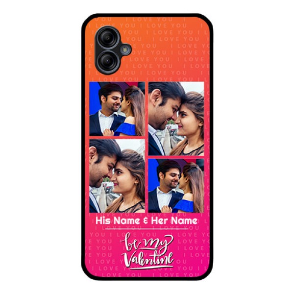 Galaxy M04 Custom Glass Phone Case - I Love You Pink Design