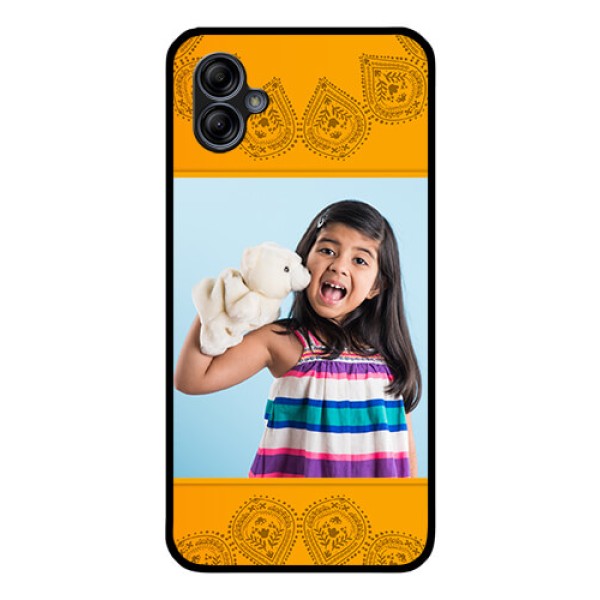 Galaxy M04 Personalized Glass Phone Case - Photo Wedding Design