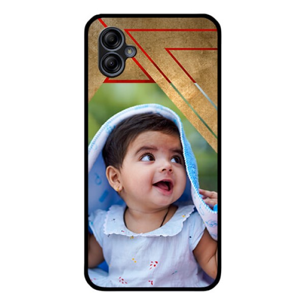 Galaxy M04 Personalized Glass Phone Case - Gradient Abstract Texture Design