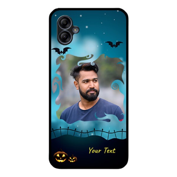 Galaxy M04 Custom Glass Phone Case - Halloween frame design