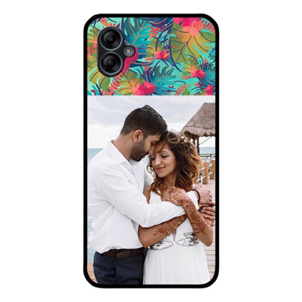 Galaxy M04 Photo Printing on Glass Case - Watercolor Floral Design