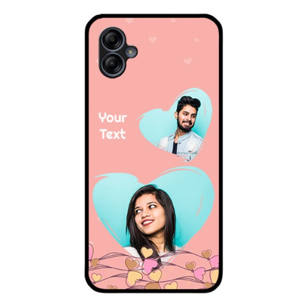 Galaxy M04 Custom Glass Mobile Case - Love Doodle Design