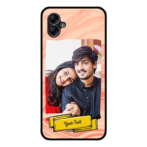 Galaxy M04 Personalized Glass Phone Case - Marble Texture Design Galaxy M04 Personalized Glass Phone Case - Marble Texture Design