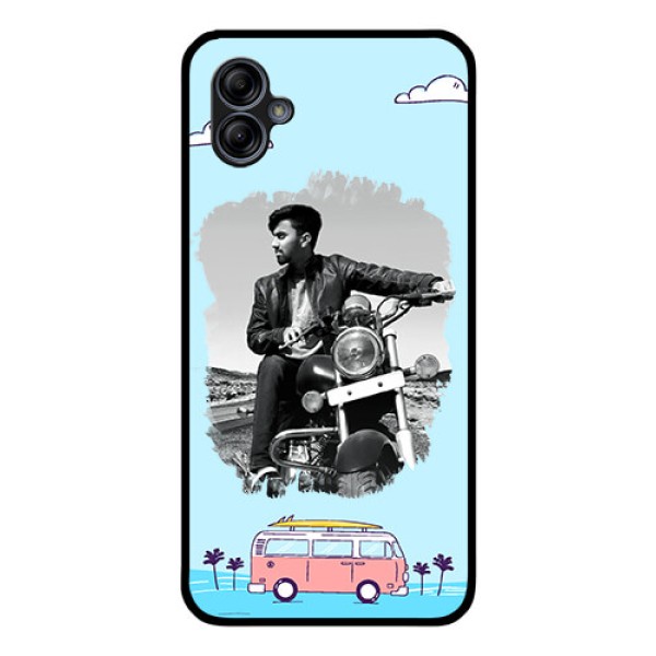 Galaxy M04 Photo Printing on Glass Case - Travel & Adventure Design