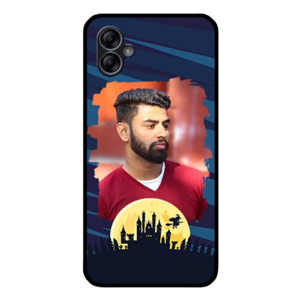 Galaxy M04 Photo Printing on Glass Case - Halloween Witch Design