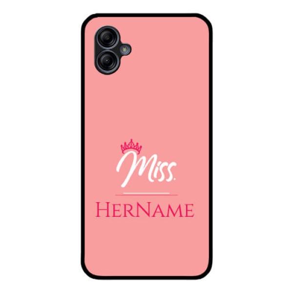 Galaxy M04 Custom Glass Phone Case Mrs with Name