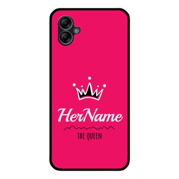 Galaxy M04 Glass Phone Case Queen with Name Galaxy M04 Glass Phone Case Queen with Name