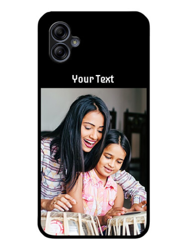 Custom Galaxy M04 Photo with Name on Glass Phone Case