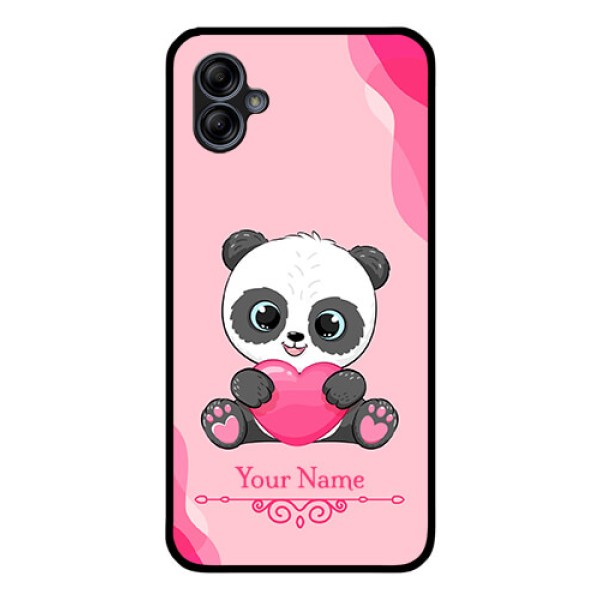 Galaxy M04 Custom Glass Mobile Case - Cute Panda Design