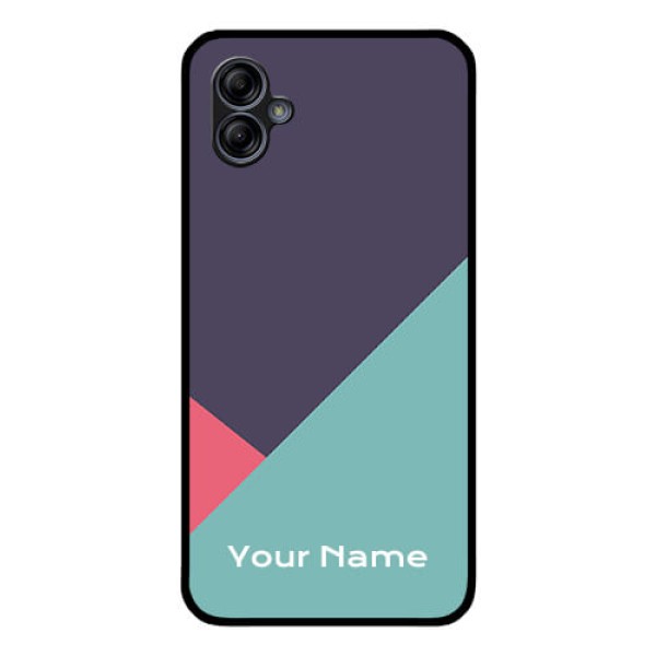 Galaxy M04 Custom Glass Mobile Case - Tri Color abstract Design