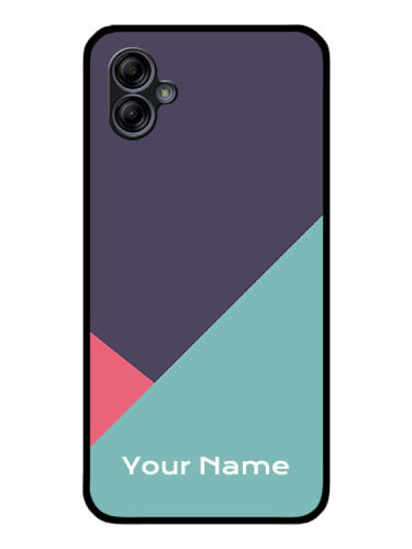 Custom Galaxy M04 Custom Glass Mobile Case - Tri Color abstract Design