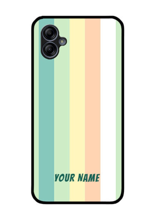Galaxy M04 Photo Printing on Glass Case - Multi-colour Stripes Design
