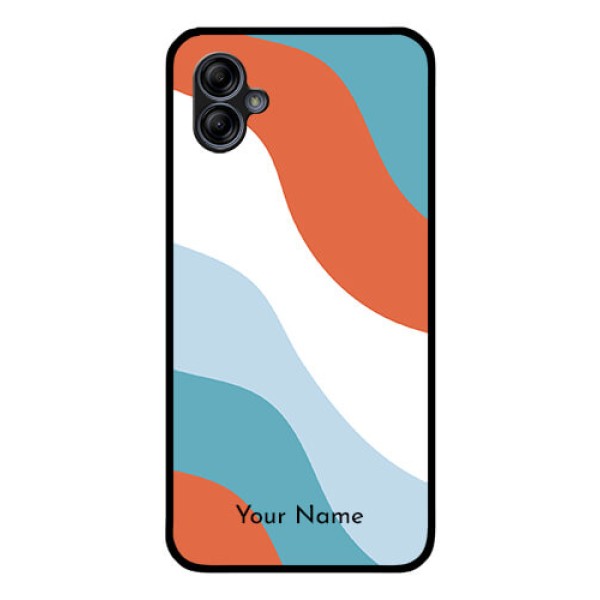 Galaxy M04 Custom Glass Mobile Case - coloured Waves Design