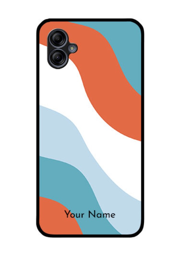 Galaxy M04 Custom Glass Mobile Case - coloured Waves Design