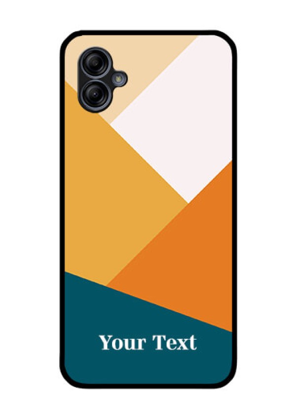 Galaxy M04 Personalized Glass Phone Case - Stacked Multi-colour Design